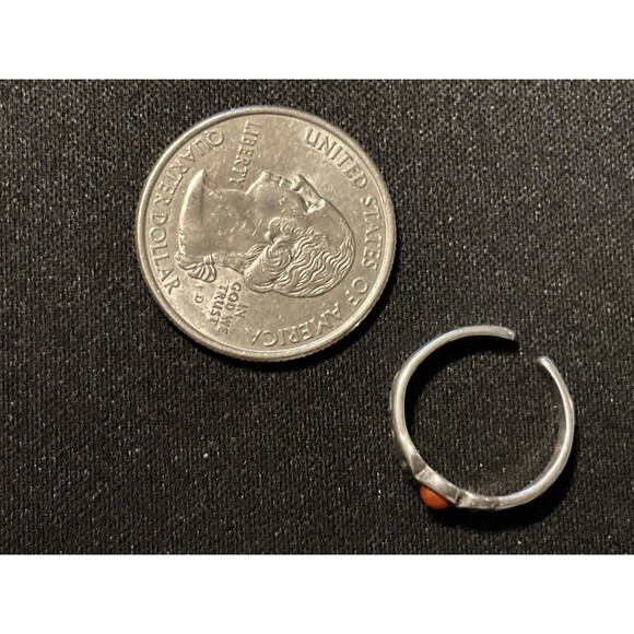 3.5in (25 Silver & Coral Silpada Toe Ring - Picture 5 of 5